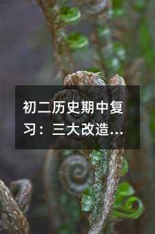 初二历史期中复习:三大改造,别只背时间,要懂为什么